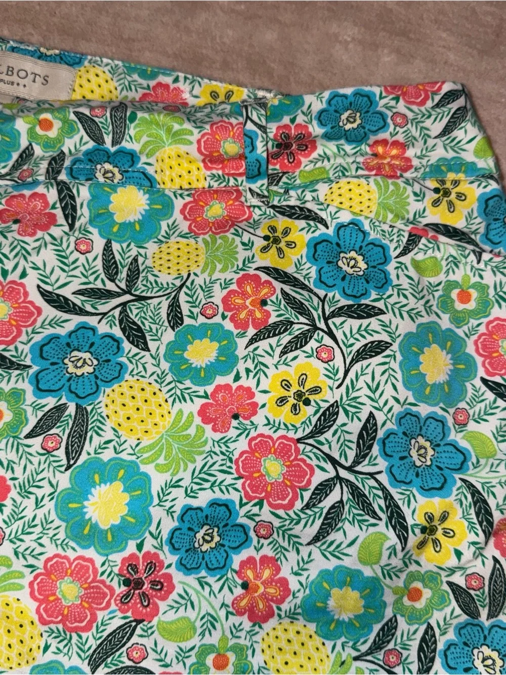 Talbots Multicolor Floral Cotton Bermuda Shorts